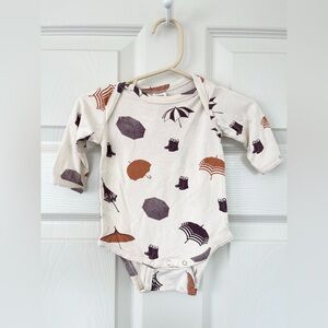 Kate Quinn Bamboo Bodysuit with Rain Boot Umbrella Pattern